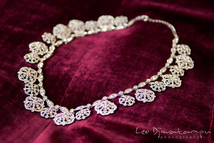 Bride's necklace. The Grand Marquis, Old Bridge, New Jersey wedding photos by wedding photographers of Leo Dj Photography. 