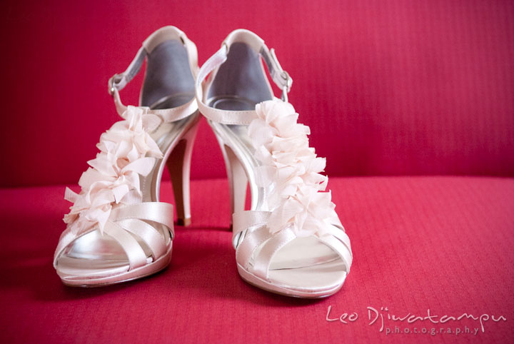 Bride's shoes. The Grand Marquis, Old Bridge, New Jersey wedding photos by wedding photographers of Leo Dj Photography. 