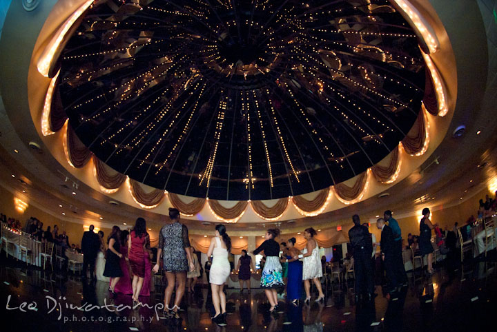Guests dancing under the dome. The Grand Marquis, Old Bridge, New Jersey wedding photos by wedding photographers of Leo Dj Photography.