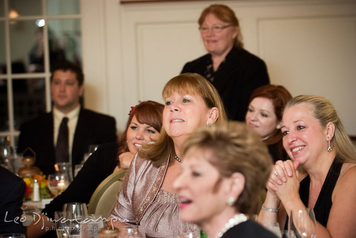 Mother of Bride and guests happy to see slideshow. Mariott Aspen Wye River Conference Center Wedding photos at Queenstown Eastern Shore Maryland, by photographers of Leo Dj Photography.