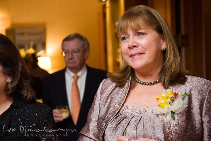 Mother of Bride cried looking at her daughter and Groom dancing. Mariott Aspen Wye River Conference Center Wedding photos at Queenstown Eastern Shore Maryland, by photographers of Leo Dj Photography.