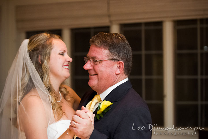 Father of the Bride and daughter dance. Mariott Aspen Wye River Conference Center Wedding photos at Queenstown Eastern Shore Maryland, by photographers of Leo Dj Photography.