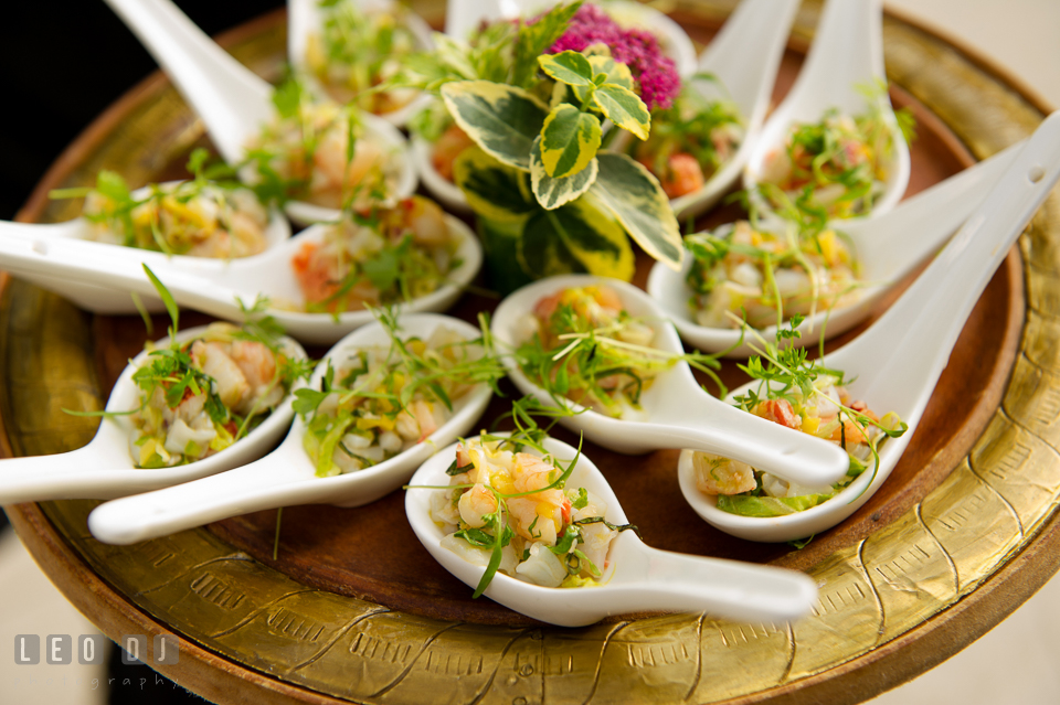 Delicious shrimp cocktail hors d'oeuvres. Falls Church Virginia 2941 Restaurant wedding ceremony and reception photo, by wedding photographers of Leo Dj Photography. http://leodjphoto.com