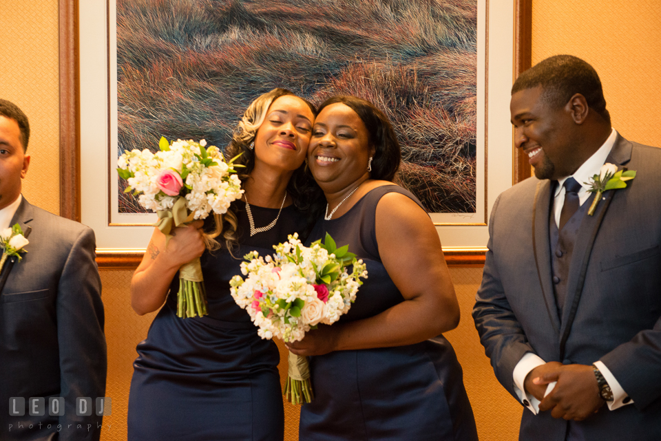 The Bridesmaids and Groomsmen happy seeing Bride and Groom's first dance. Falls Church Virginia 2941 Restaurant wedding ceremony and reception photo, by wedding photographers of Leo Dj Photography. http://leodjphoto.com