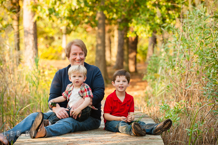 Two toddler boys posing with their Grandmother. Queenstown, Eastern Shore Maryland candid children and family lifestyle portrait photo session by photographers of Leo Dj Photography. http://leodjphoto.com