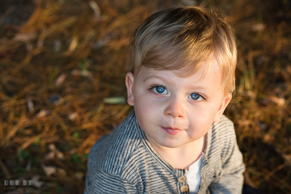 Quiet Waters Park Annapolis Maryland little boy smile, smirks, looking at the camera photo by Leo Dj Photography.