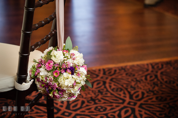 Flower girl floral bouquet. The Tidewater Inn Wedding, Easton Maryland, reception photo coverage by wedding photographers of Leo Dj Photography. http://leodjphoto.com