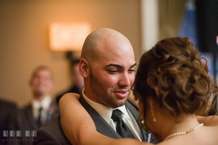 First dance of Bride and Groom. The Tidewater Inn Wedding, Easton Maryland, reception photo coverage by wedding photographers of Leo Dj Photography. http://leodjphoto.com