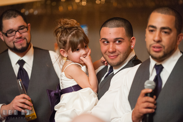 Groomsmen delivering speech for the newly wed couple. The Tidewater Inn Wedding, Easton Maryland, reception photo coverage by wedding photographers of Leo Dj Photography. http://leodjphoto.com