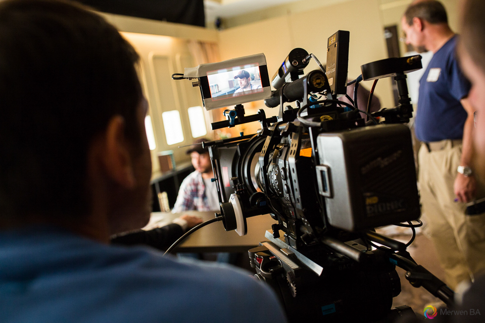 Close up detail shot of the camera recording a scene in the Air Force One interior from the Swing Vote movie. Review of MZed Illumination Experience, film making and cinematography Workshop with Hollywood Cinematographer Shane Hurlbut by wedding photographer Leo Dj Photography. http://leodjphoto.com