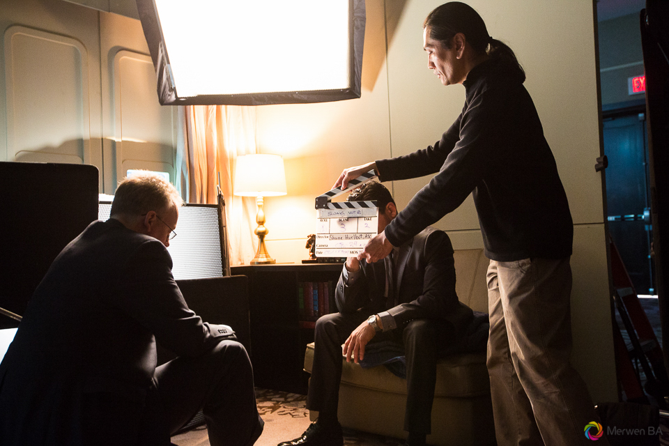 Clapping the slate at the beginning of a nighttime scene in the Air Force One interior from the Swing Vote movie. Review of MZed Illumination Experience, film making and cinematography Workshop with Hollywood Cinematographer Shane Hurlbut by wedding photographer Leo Dj Photography. http://leodjphoto.com