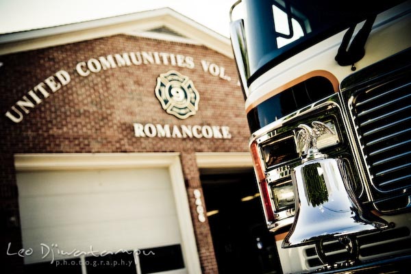 bell, fire truck in front of the united communities volunteer fire department building